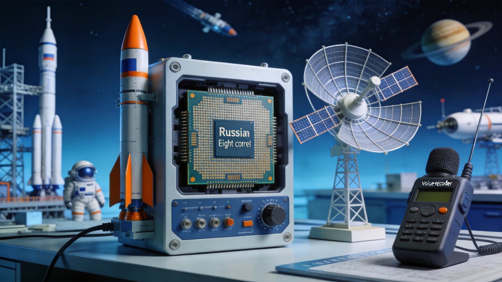 «Эльбрус» на «Союзе-5», АФАР на «Обзоре-Р» и GigaChat на МКС: Роскосмос отчитался по электронике