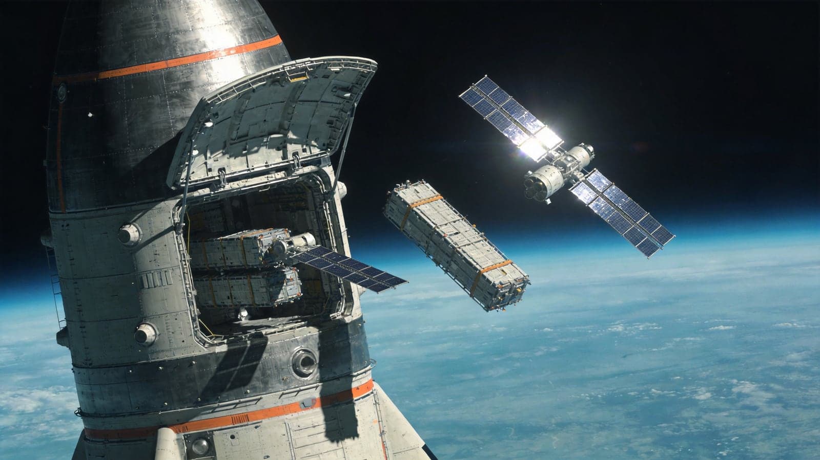 SpaceX показала кадры выгрузки Starlink V3 после Flight 14