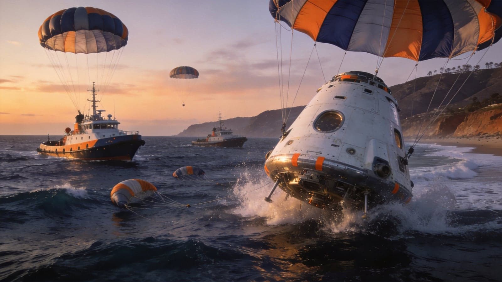 Crew Dragon с Андреем Федяевым приводнился у берегов Калифорнии