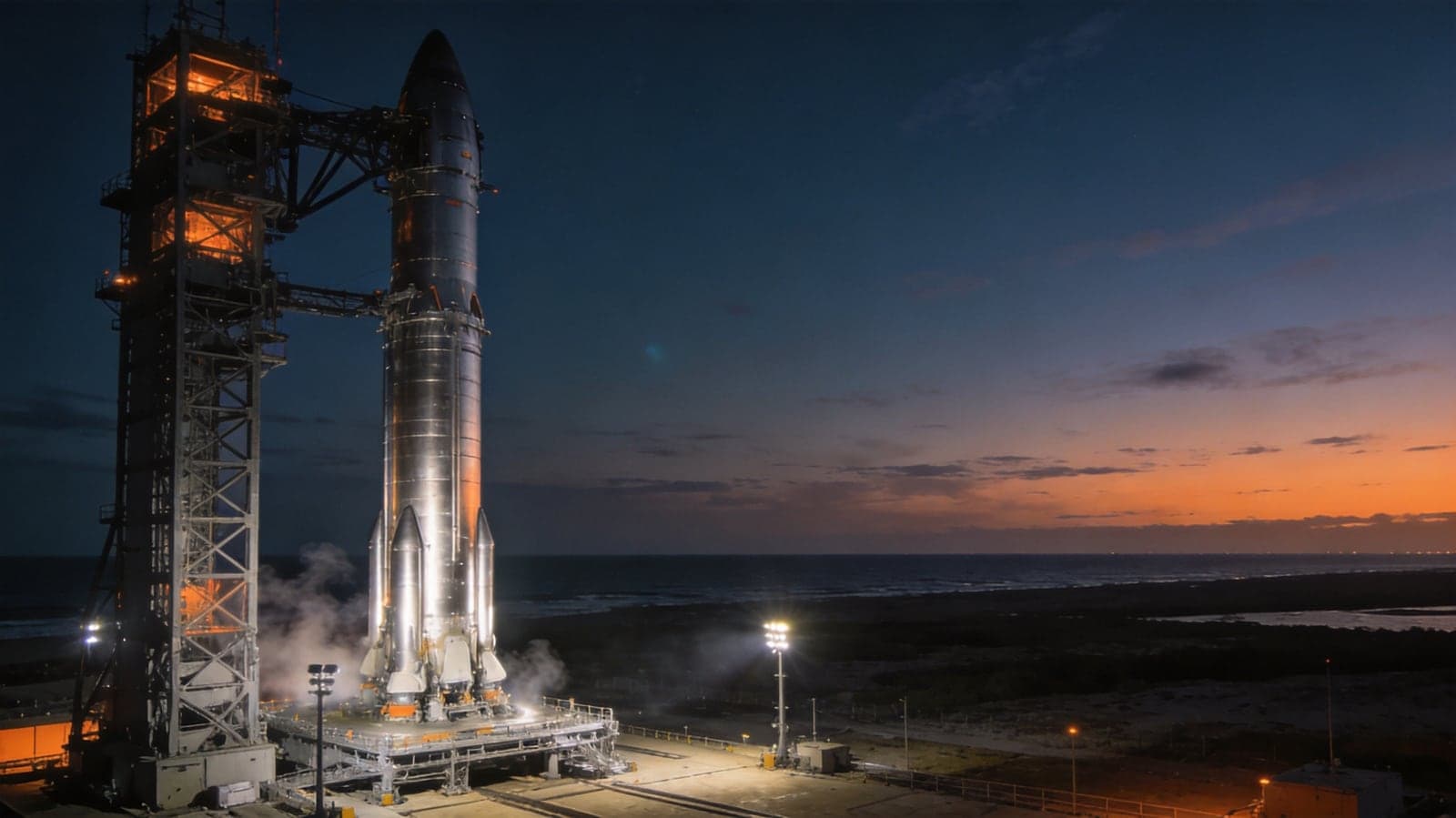 SpaceX прожигает ускоритель Booster 22 перед 15-м полётом Starship